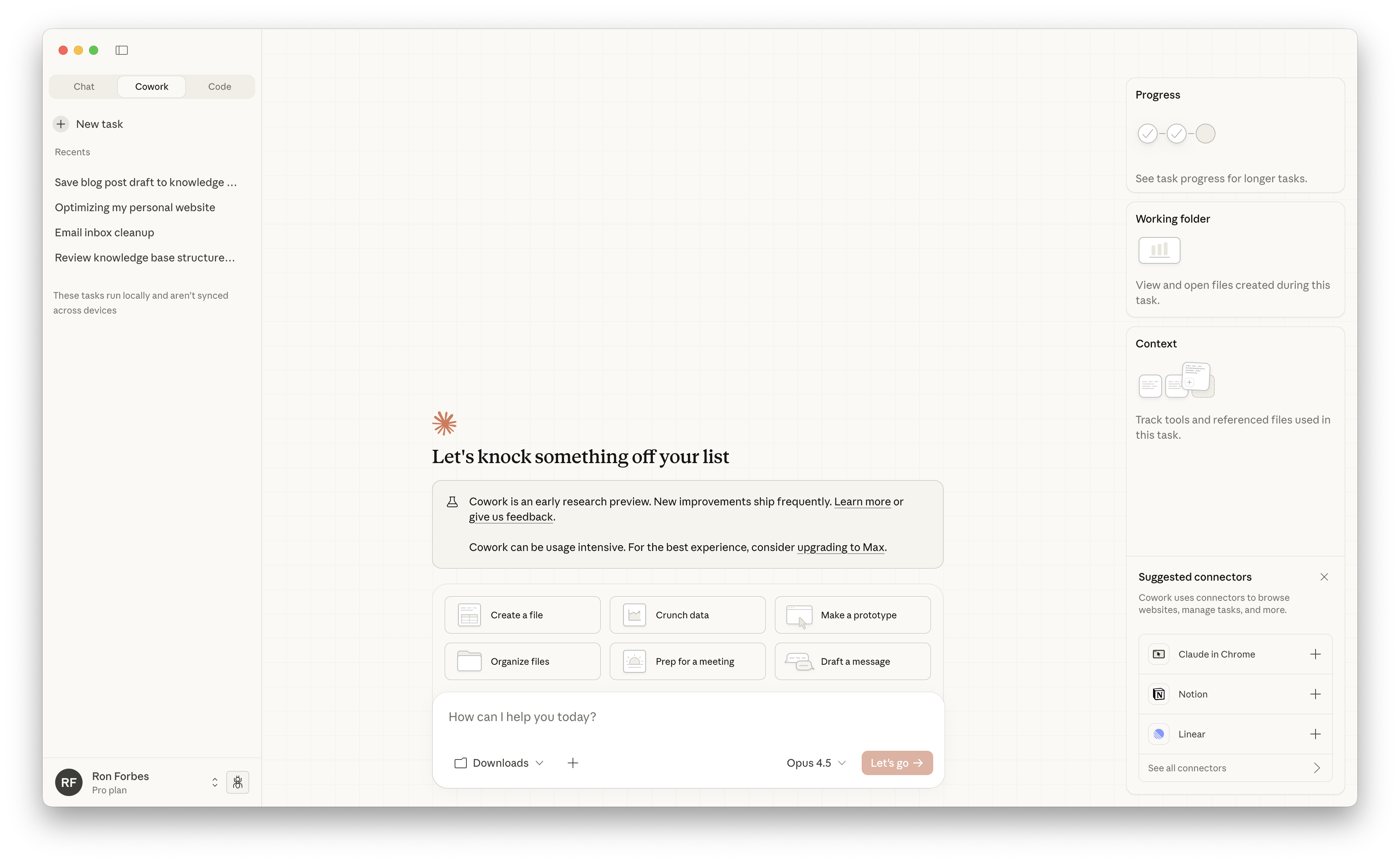 Claude Cowork in Claude Desktop
