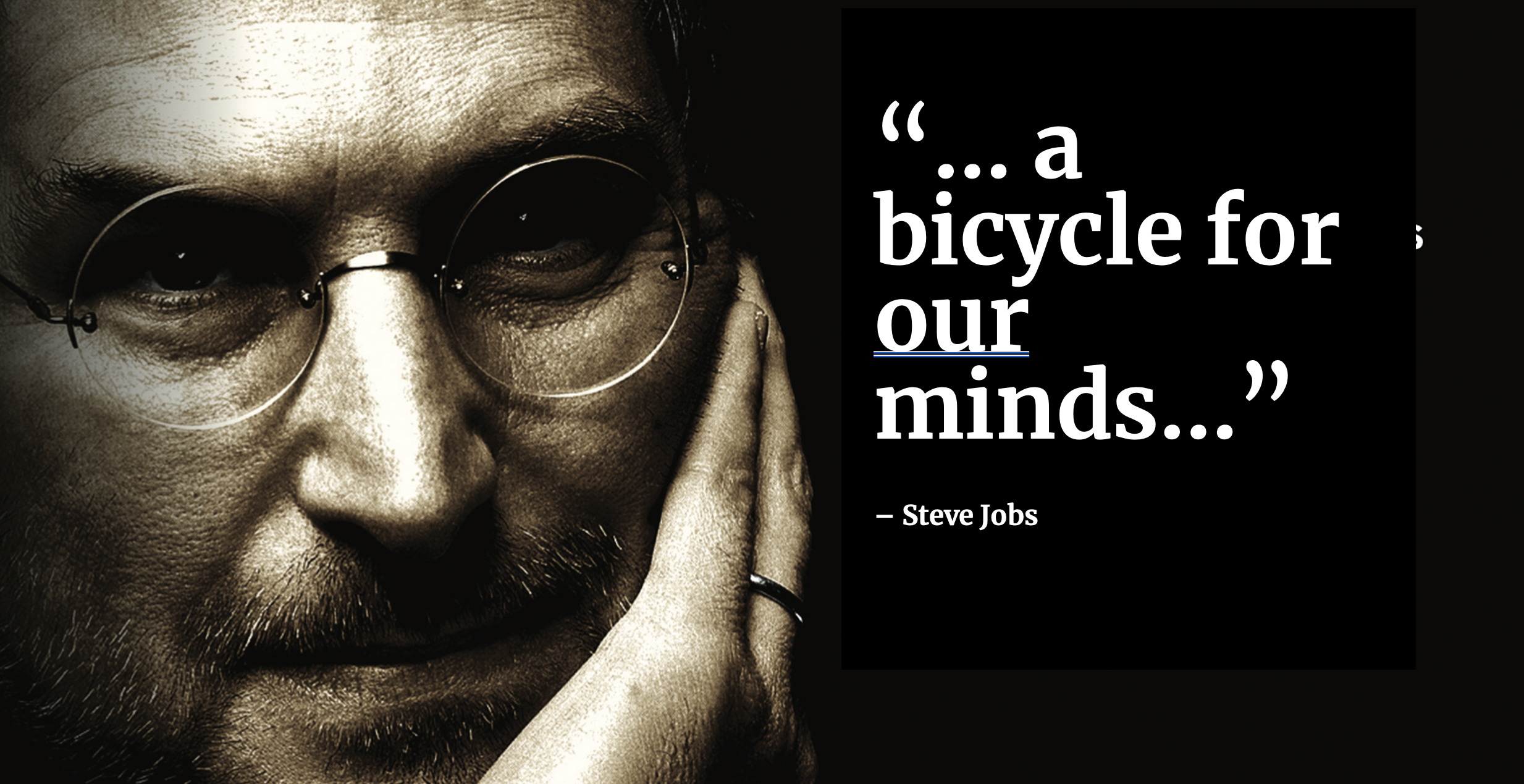 A bicycle for our minds